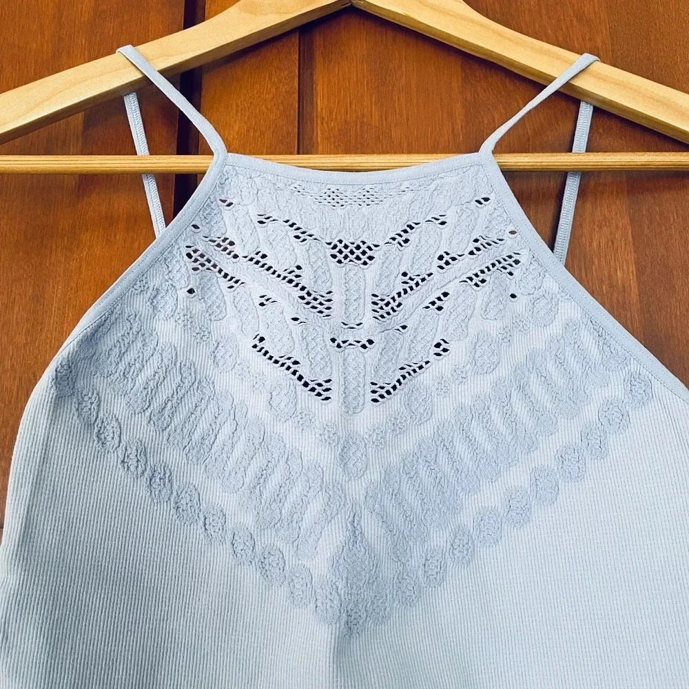 Free People Intimately Bodysuit Cutout Sleeveless Purple Size Medium/Large NEW